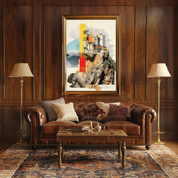 Cliffside Architecture Poster