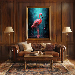Vivid Flamingo Art Poster