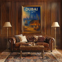 Dubai Cityscape Poster Tradition Modernity For Home Decor