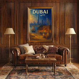 Dubai Cityscape Poster Tradition Modernity For Home Decor