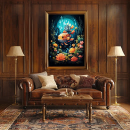Whimsical Underwater Adventure Poster with Colorful Fish