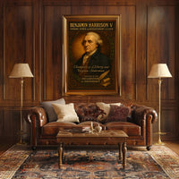 Benjamin Harrison V Founding Father Poster