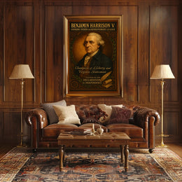Benjamin Harrison V Founding Father Poster