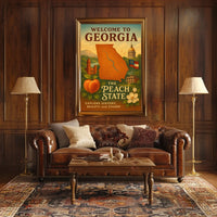 Georgia Peach State Scenic Home Decor Poster