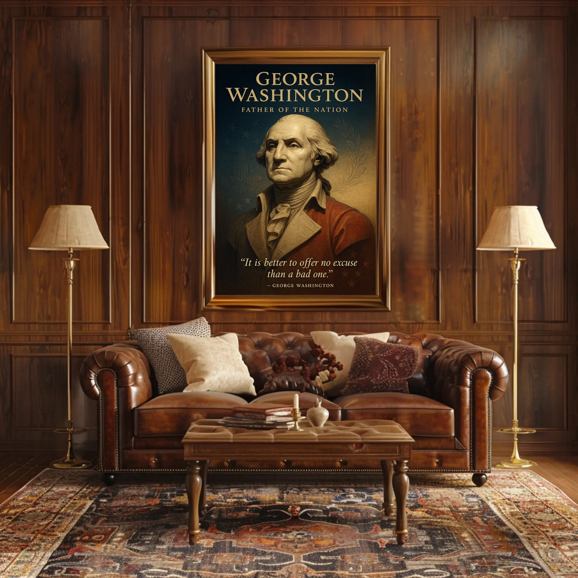 George Washington Father of the Nation Poster