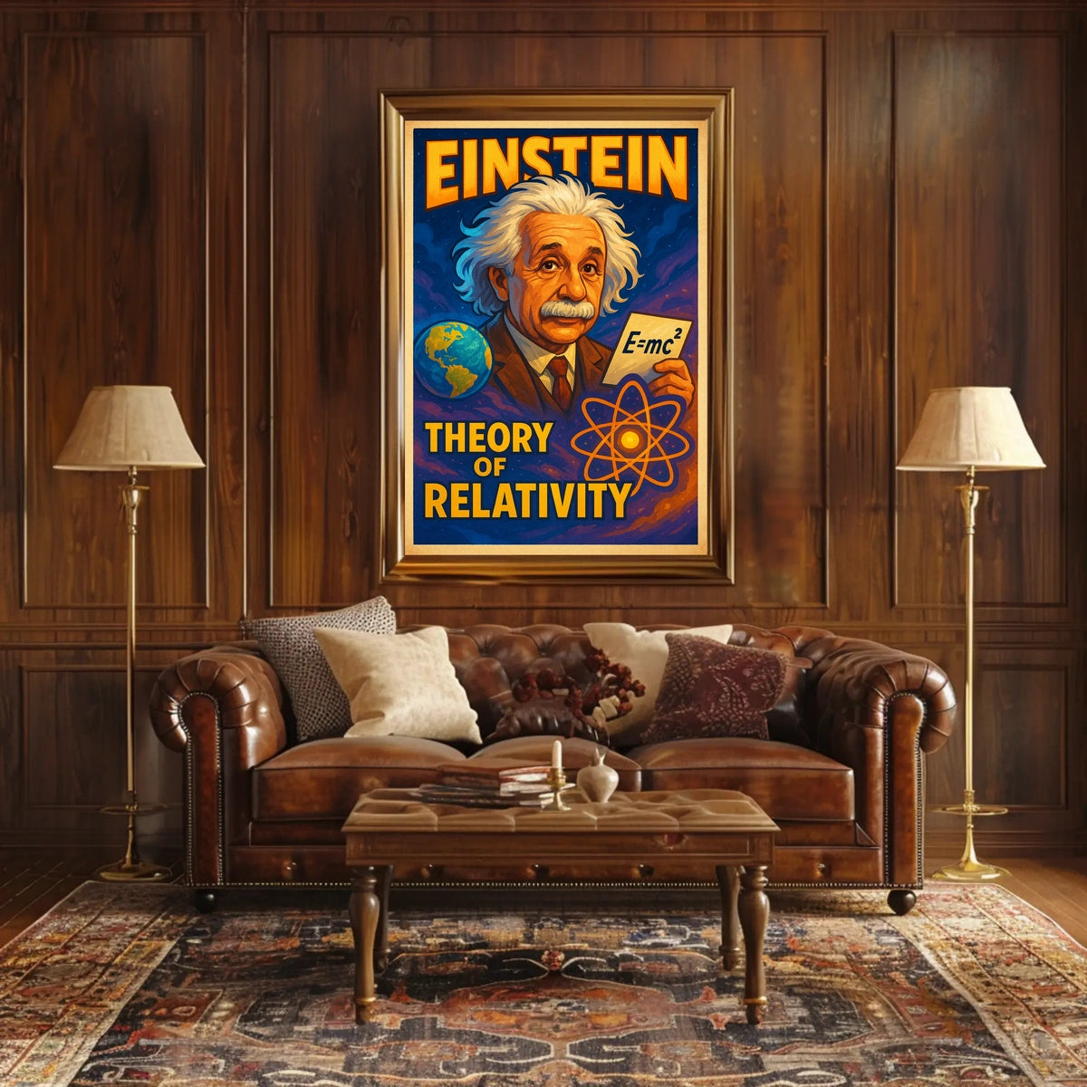 Einstein Relativity Timeless Minimalist Study Poster