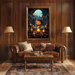 Enchanted Forest Campfire Poster