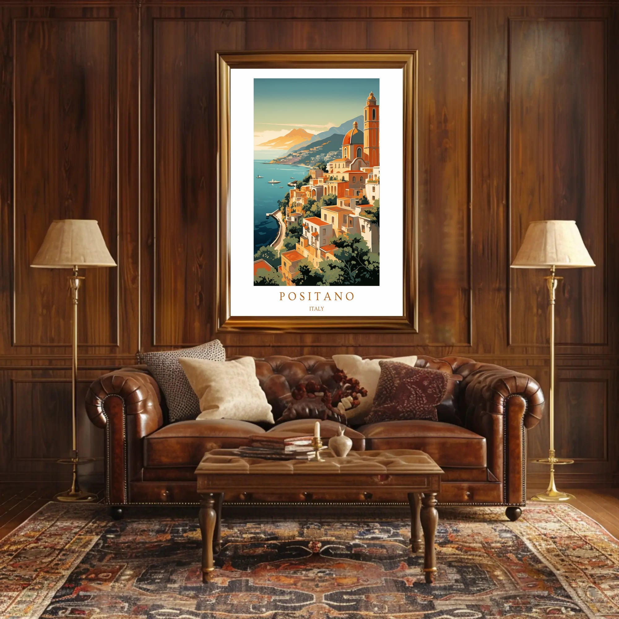 Scenic Views of Positano Poster PosterGoat