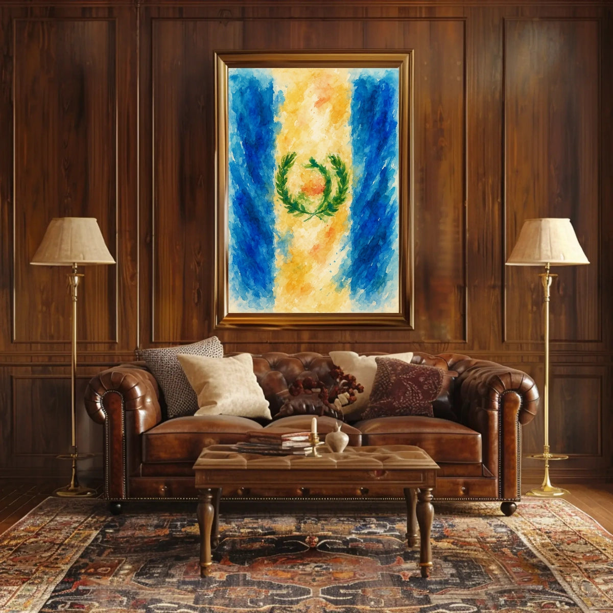 Watercolor Flag Art Poster