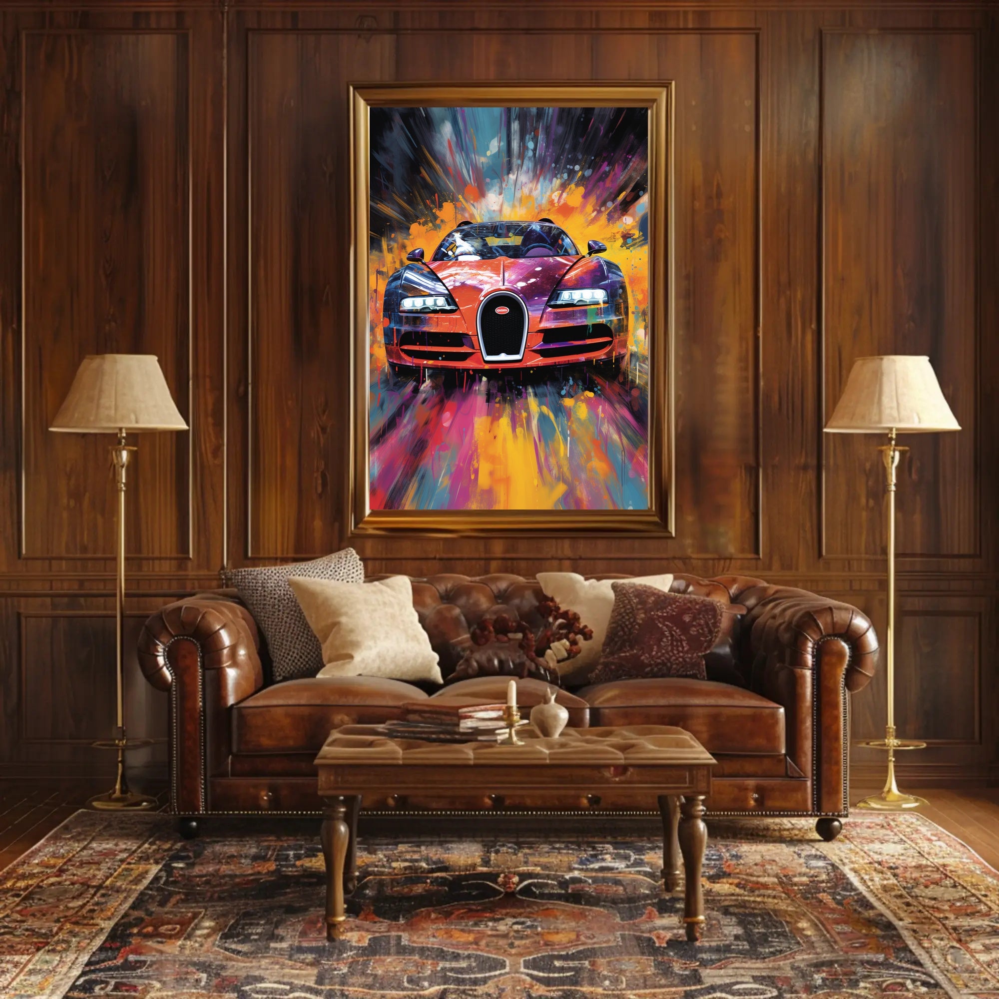 High-Performance Car Art: Abstract, Artistic, or Pop Culture Poster