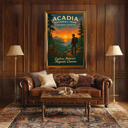 Acadia National Park Sunset Adventure National Park Poster