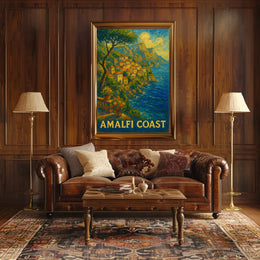 Amalfi Coast Scenic Beauty Poster Wall Art For Living Room