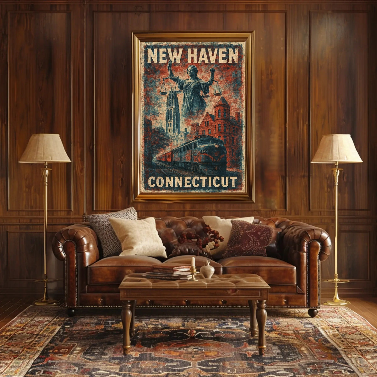 New Haven Connecticut Cityscape Photography Realism Poster