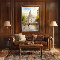 European Cathedral Historical Architecture Travel Poster