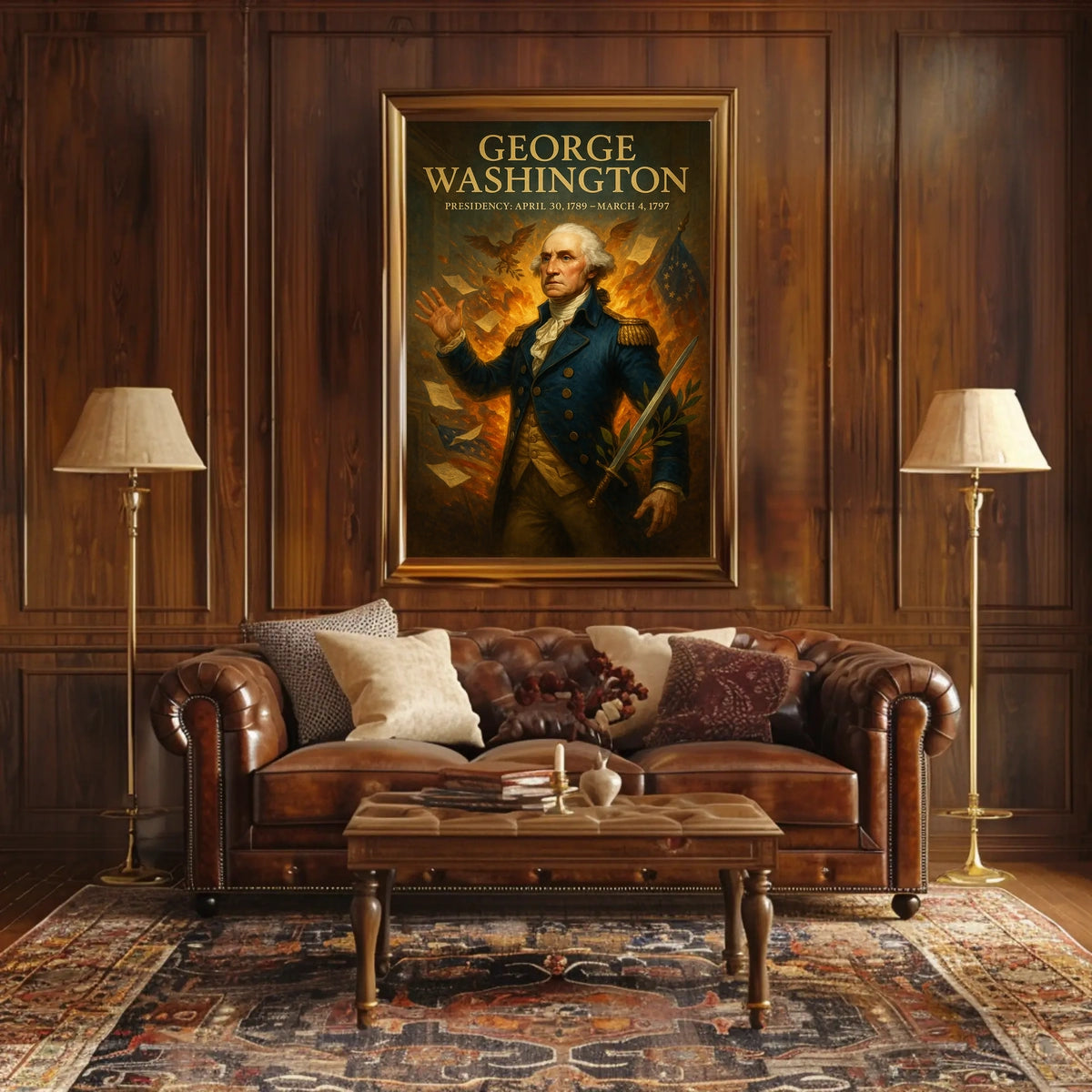 18th-Century Patriotic Hero Historical or Presidential Poster