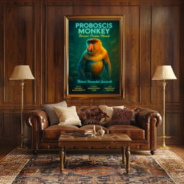 Proboscis Monkey Borneos Pristine Marvel Poster