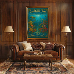 Great Barrier Reef Australia Underwater Marine Life Poster