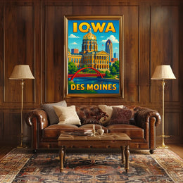 Iowa State Capitol Des Moines Poster