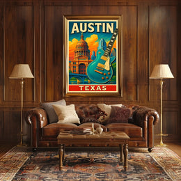 Austin, Texas Vibrant Culture And Poster