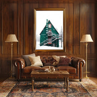 Winter Wonderland Cabin in National Park Poster
