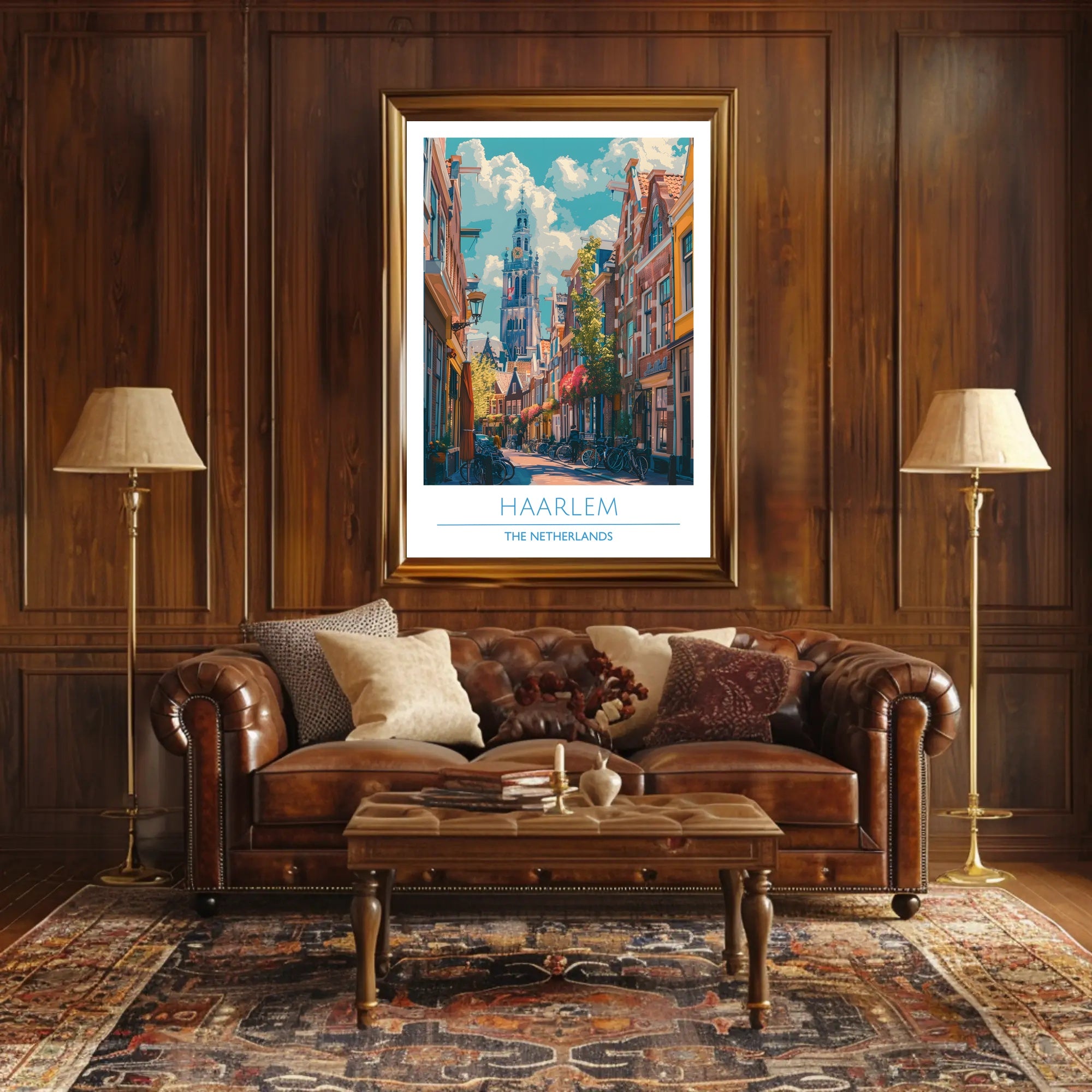 Haarlem Street Scene Poster