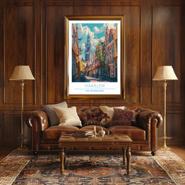 Haarlem Street Scene Poster