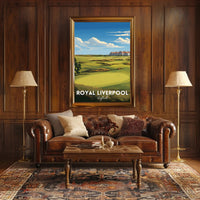 Royal Liverpool Golf Course Scenic Travel Poster