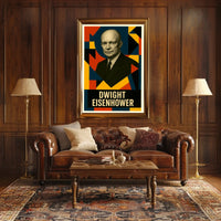 Dwight D. Eisenhower 34th President of the United States Abstract Pop Poster
