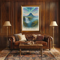 Enchanting Iceland Watercolor Poster