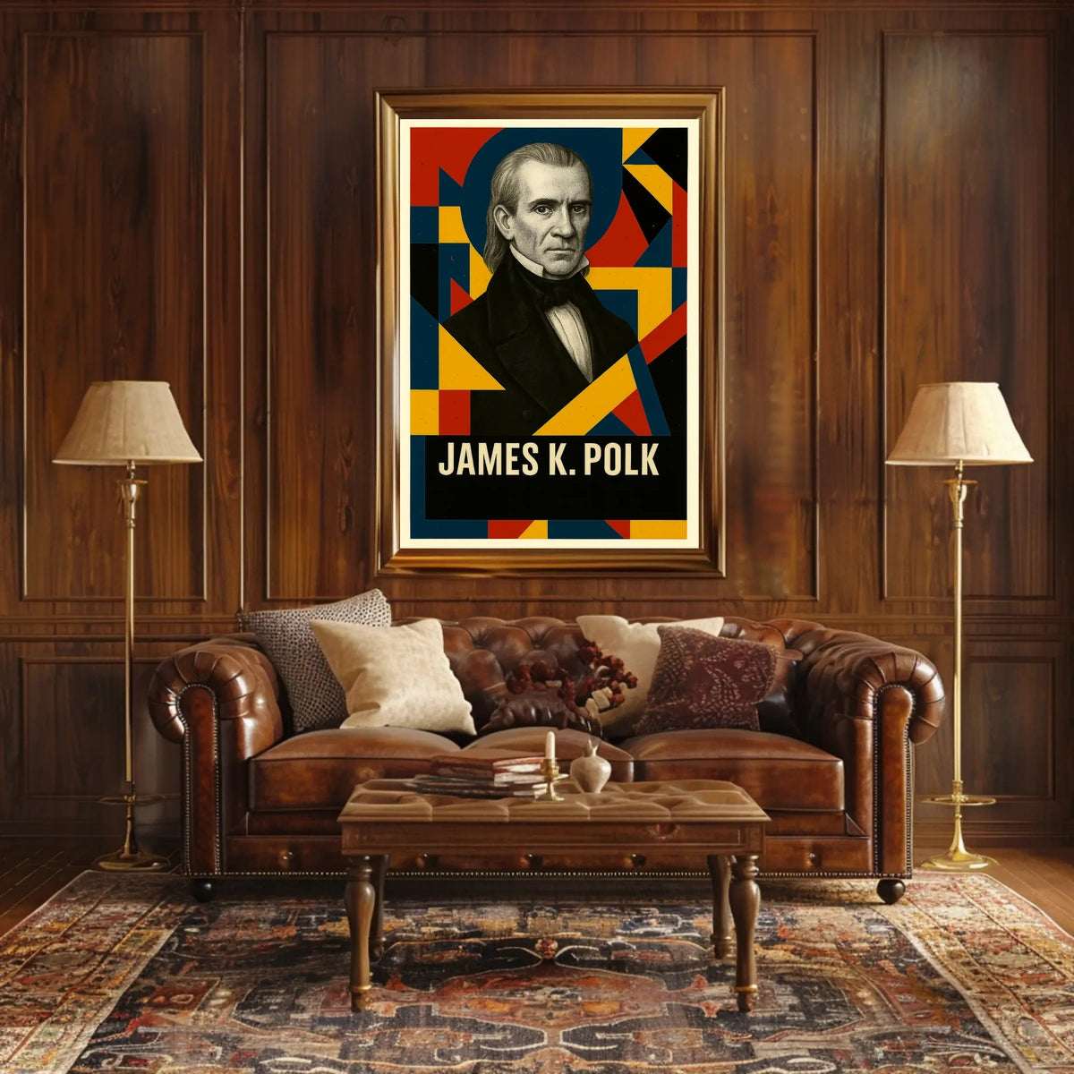 James K. Polk 11th President of the United States Abstract Pop Poster