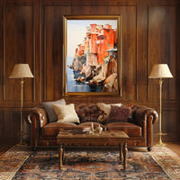 Coastal Cliffside Homes Poster