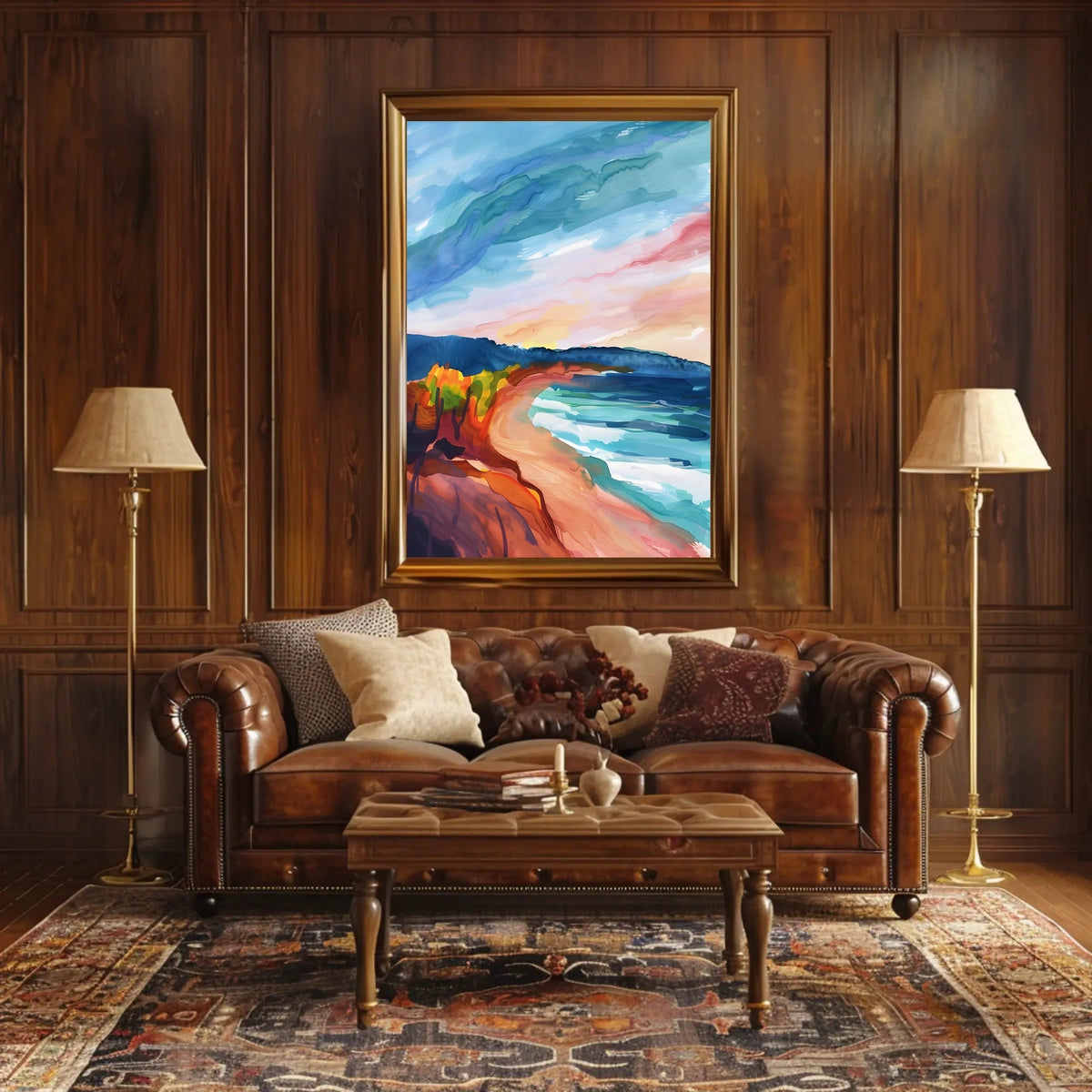 Vibrant Coastal Landscape Poster