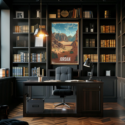 Jordan Desert Rock Formations Travel Poster