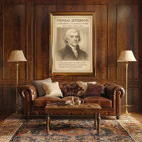 Thomas Jefferson 3rd President Sketch Poster Art Print Decor PosterGoat