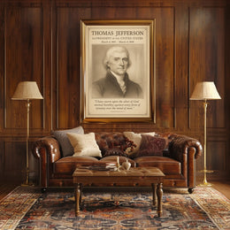 Thomas Jefferson 3rd President Sketch Poster Art Print Decor PosterGoat