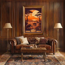 Serengeti Sunset Safari Adventure Poster