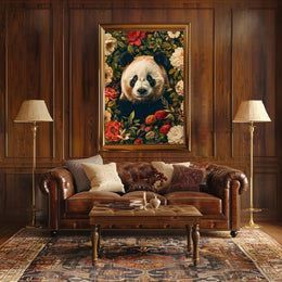 Panda in Bloom Wall Art Decor Print