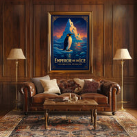 Emperor Penguin Poster Vintage Antarctic Wall Art