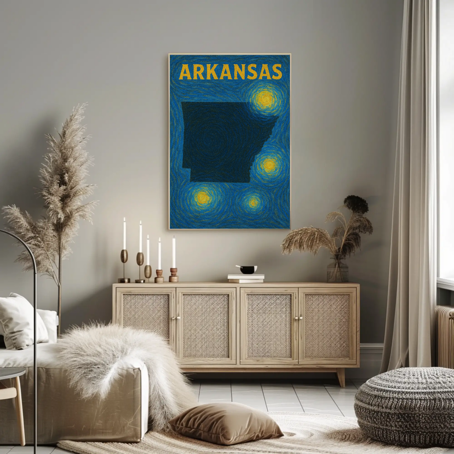 Arkansas Starry Night Poster