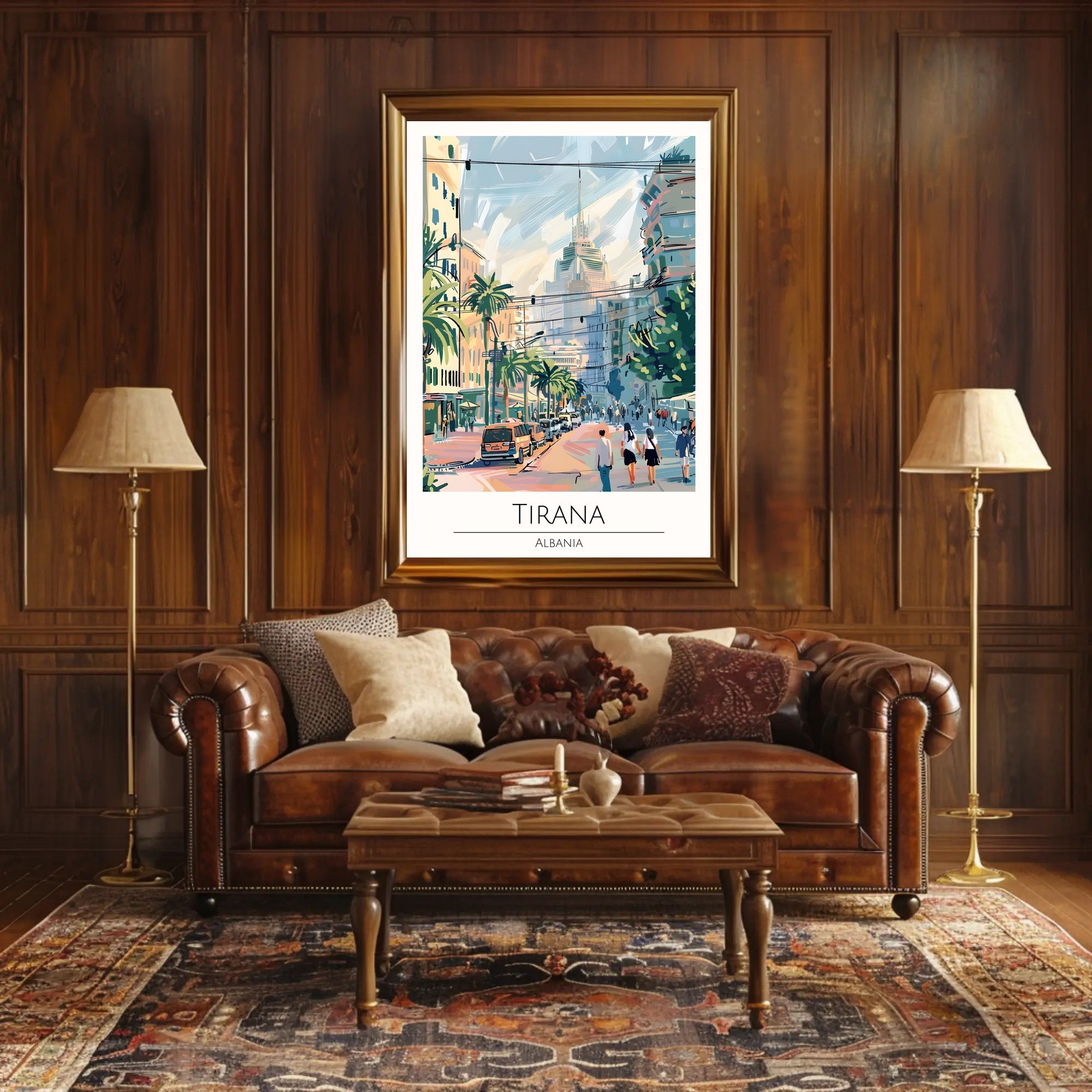 Vibrant Streets of Tirana Poster PosterGoat