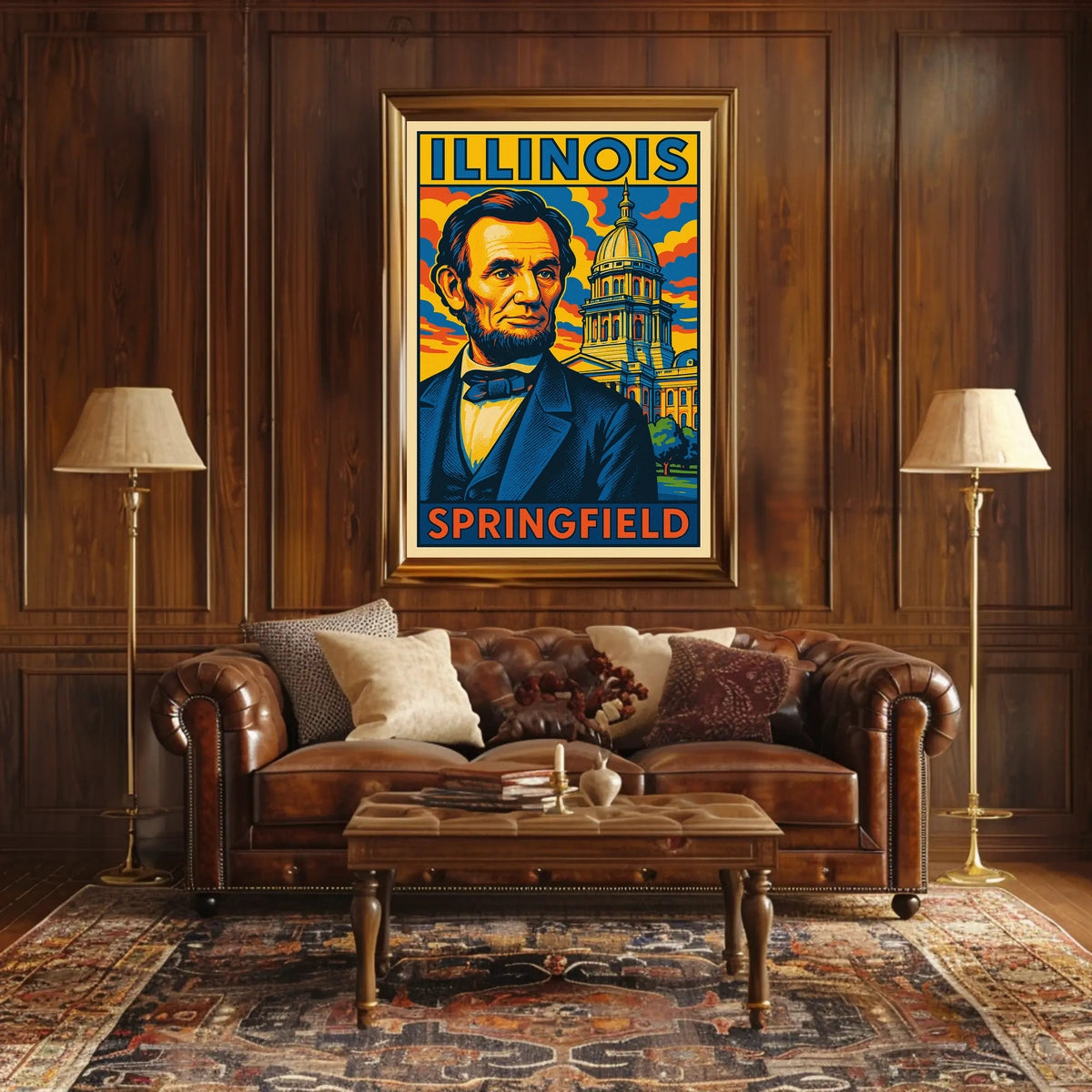 Abraham Lincoln In Springfield Poster