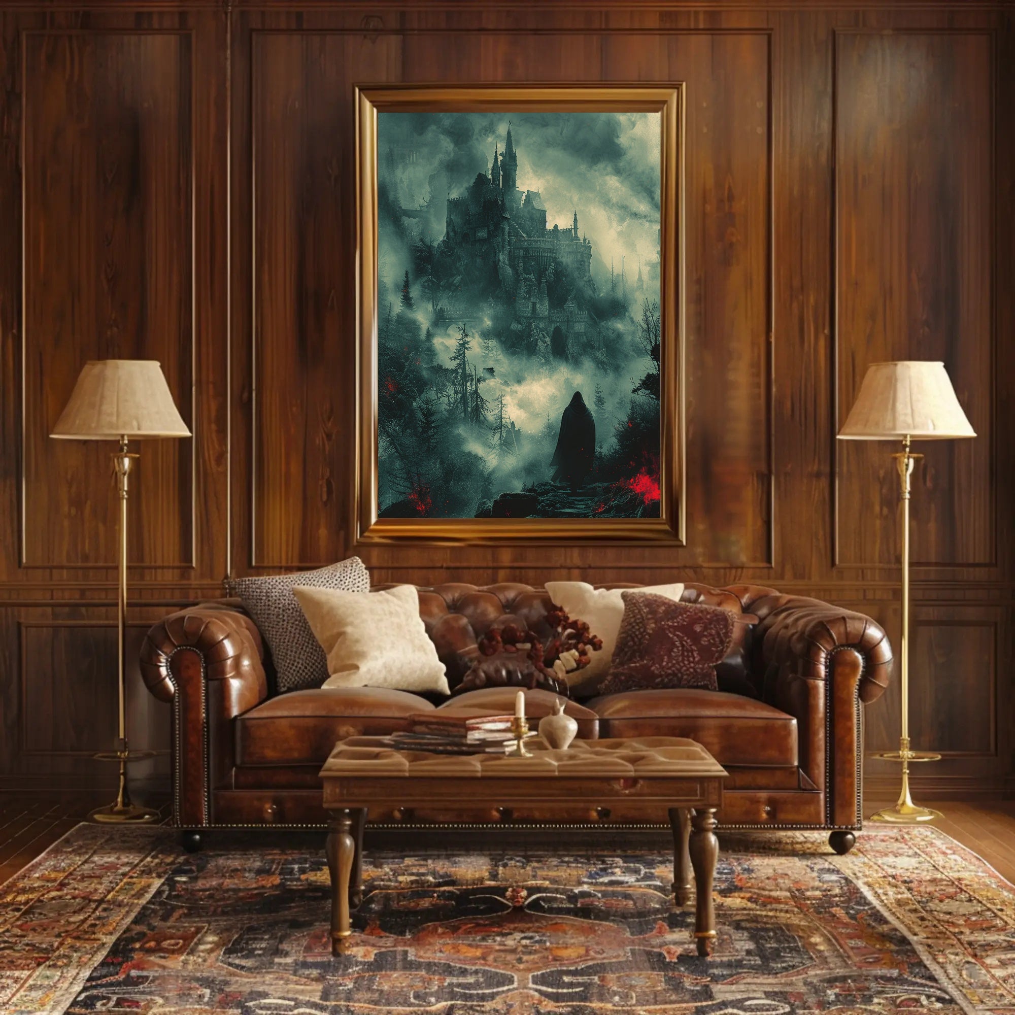 Dark Gothic Castle Adventure Fantasy or Mythology Poster PosterGoat