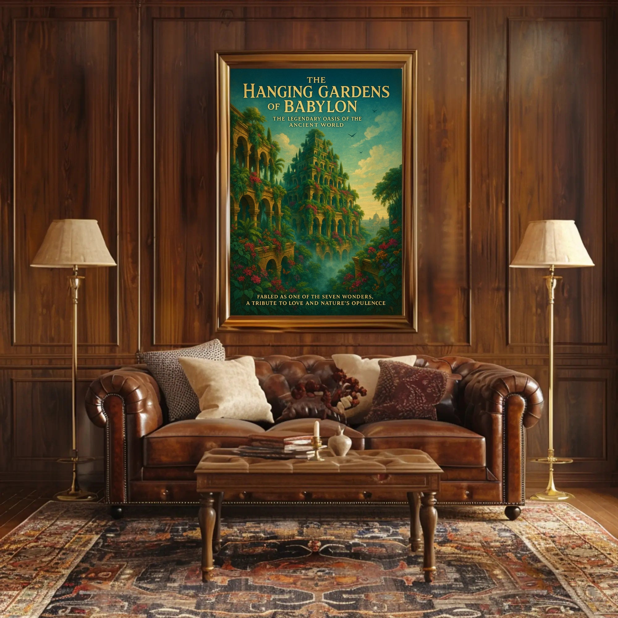 Hanging Gardens of Babylon Romantic Cultural or Heritage Poster