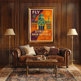 Vintage Syrian Travel Poster Explore Exotic Middle Eastern Heritage Travel Poster PosterGoat