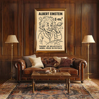 Albert Einstein Relativity Educational Curious Minds Poster