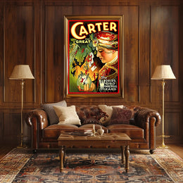 Carter the Great Magic Show Vintage Cultural Poster