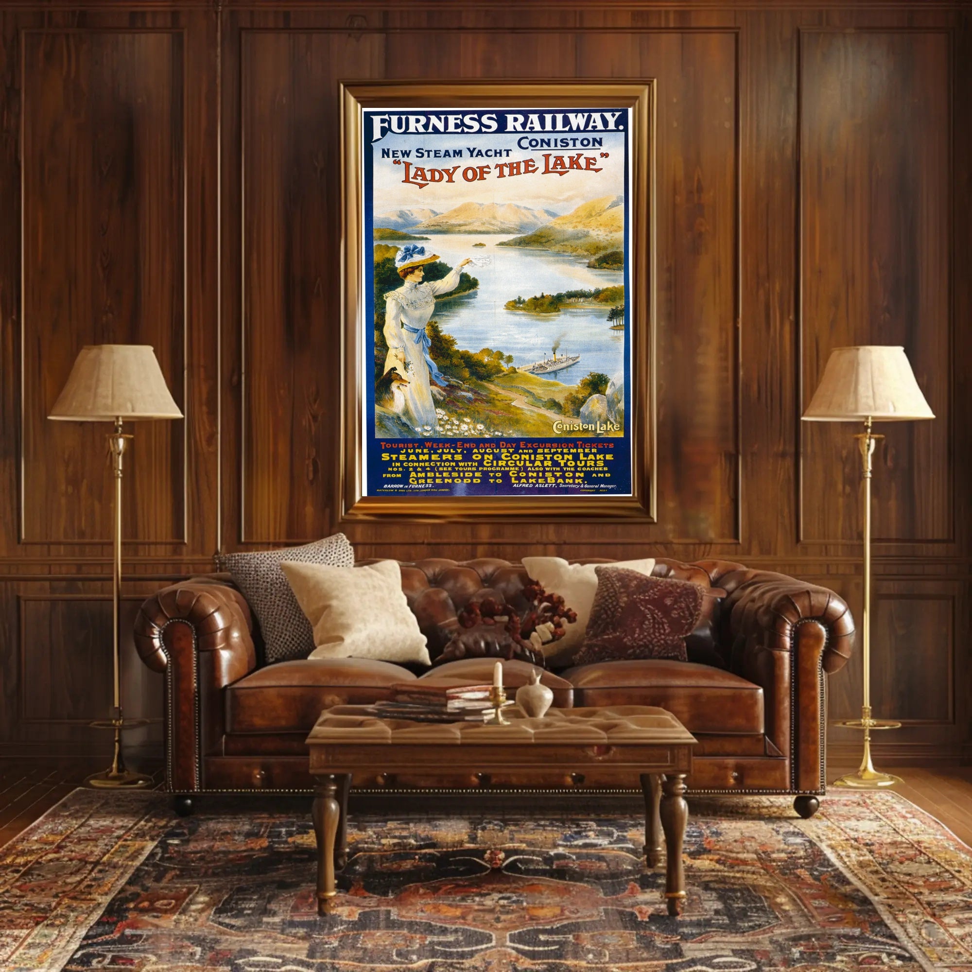 Furness Railway Lake Excursions Vintage Travel Poster PosterGoat