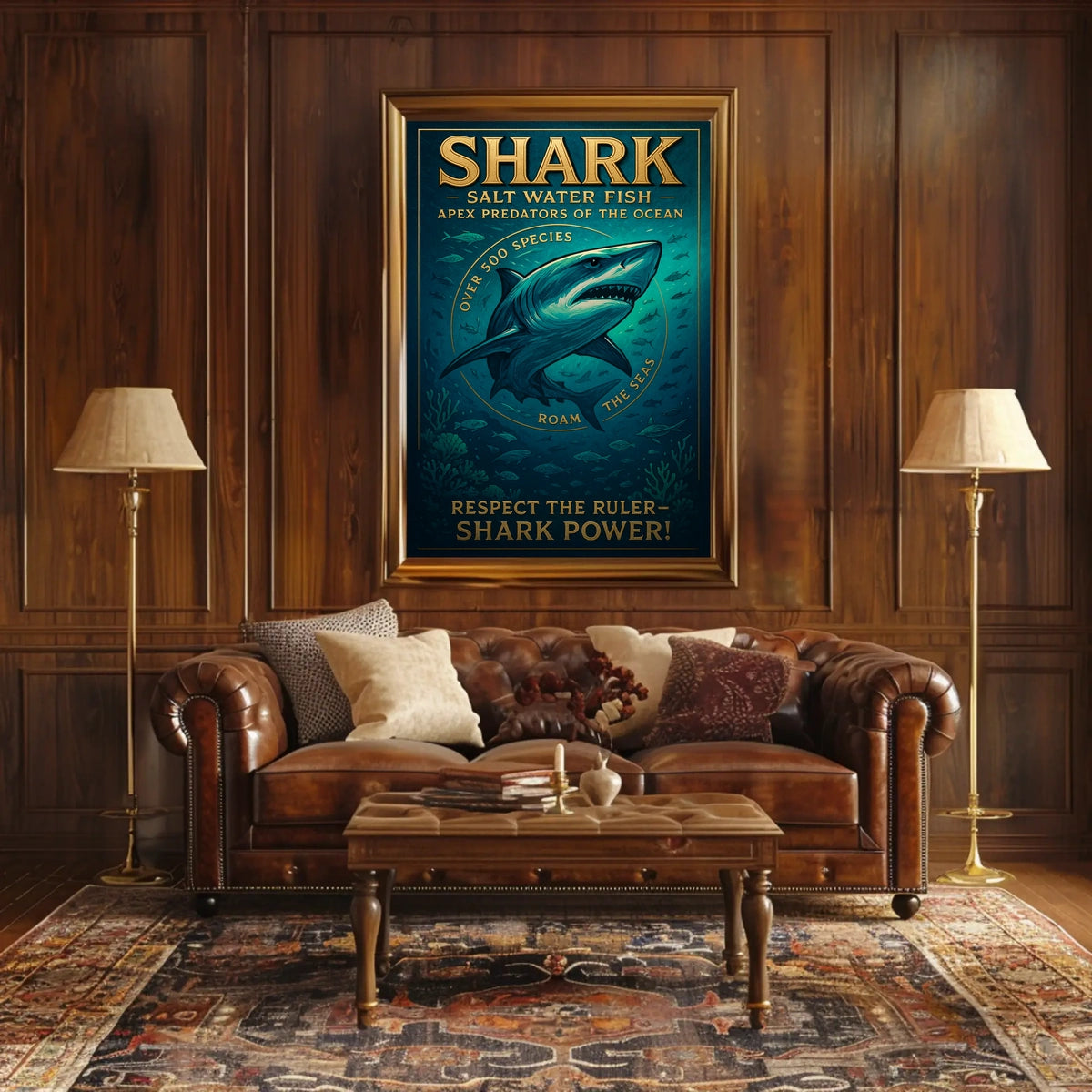 Shark Power Apex Predators of the Ocean Poster