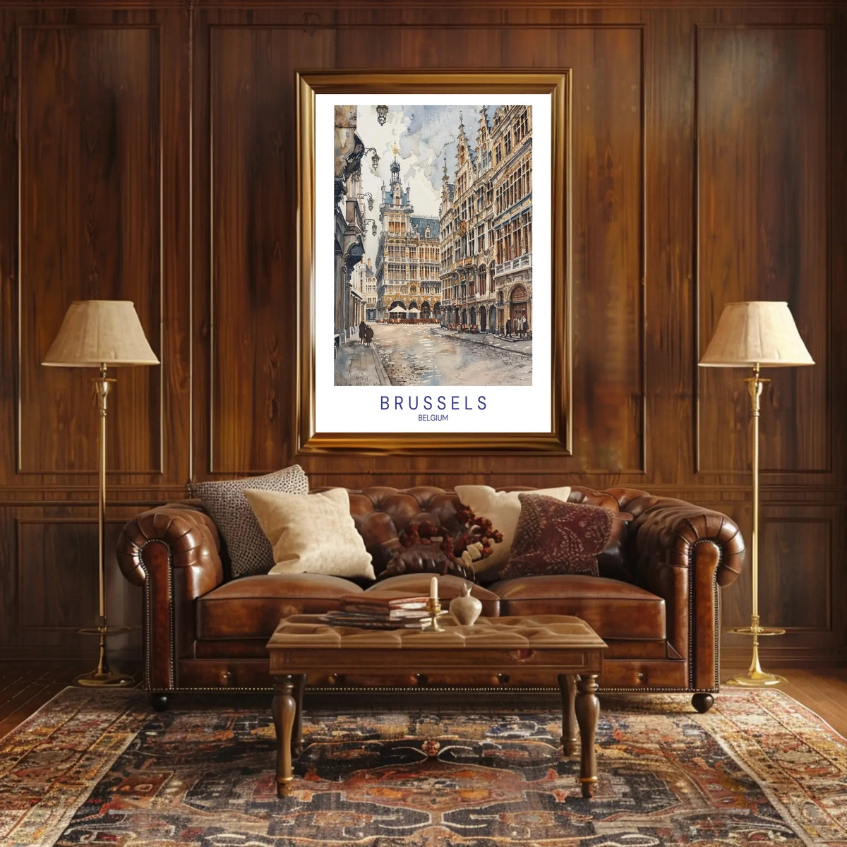 Brussels Streetscape Poster