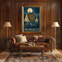 Moonlit Monaco Poster